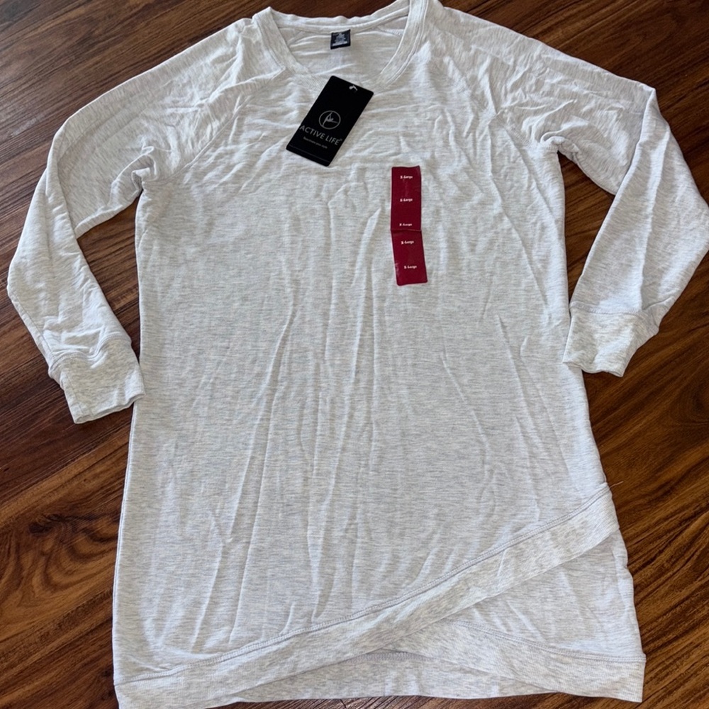 Active Life Gray Asymmetrical Tunic Intimates